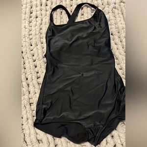 Onzie shorts bodysuit romper jumper one piece straps black hot yoga outfit